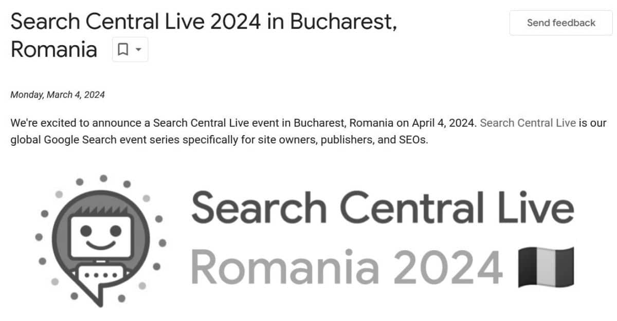Search Central Live 2024 in Bucharest Romania - Google Search Central